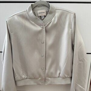 Industry Satin Bomber Jacket XL Light Gray/Silver
